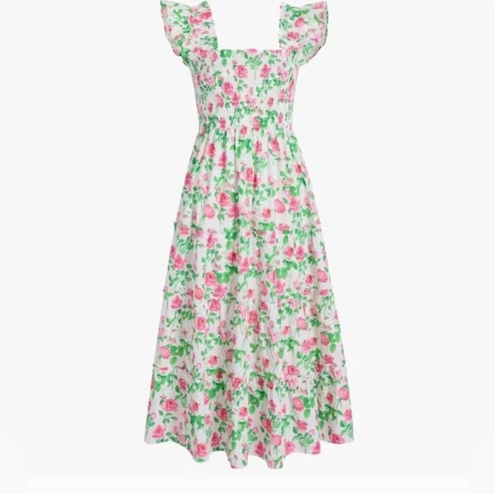 The Ellie nap dress pink roses